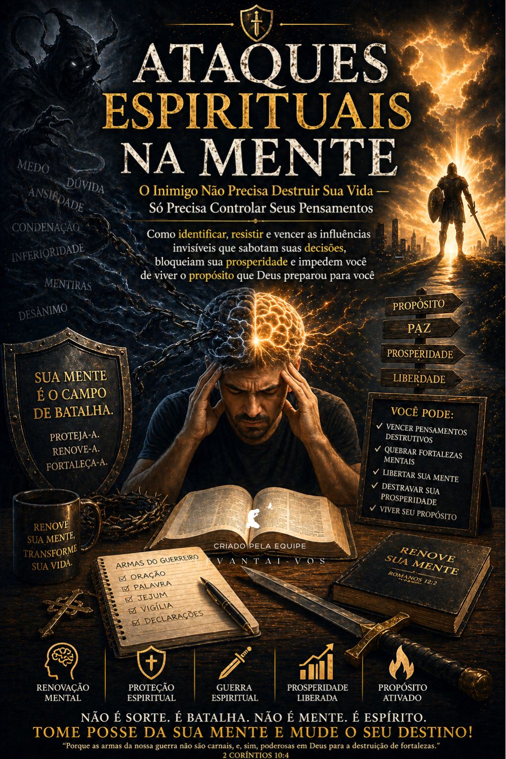 Capa do ebook Ataques Espirituais na Mente